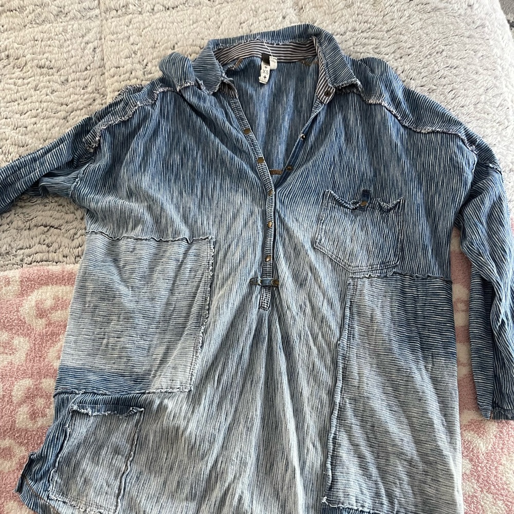 Free people engineer stripe tunic